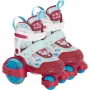 HUDORA My First Quad LED Kinder-Rollschuhe Größe 26–29, rot/hellblau mit LED-Leuchten