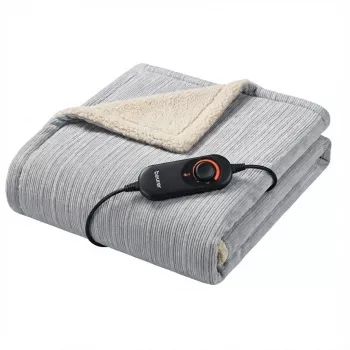 Beurer HD 81 Cord Heizdecke, Hellgrau