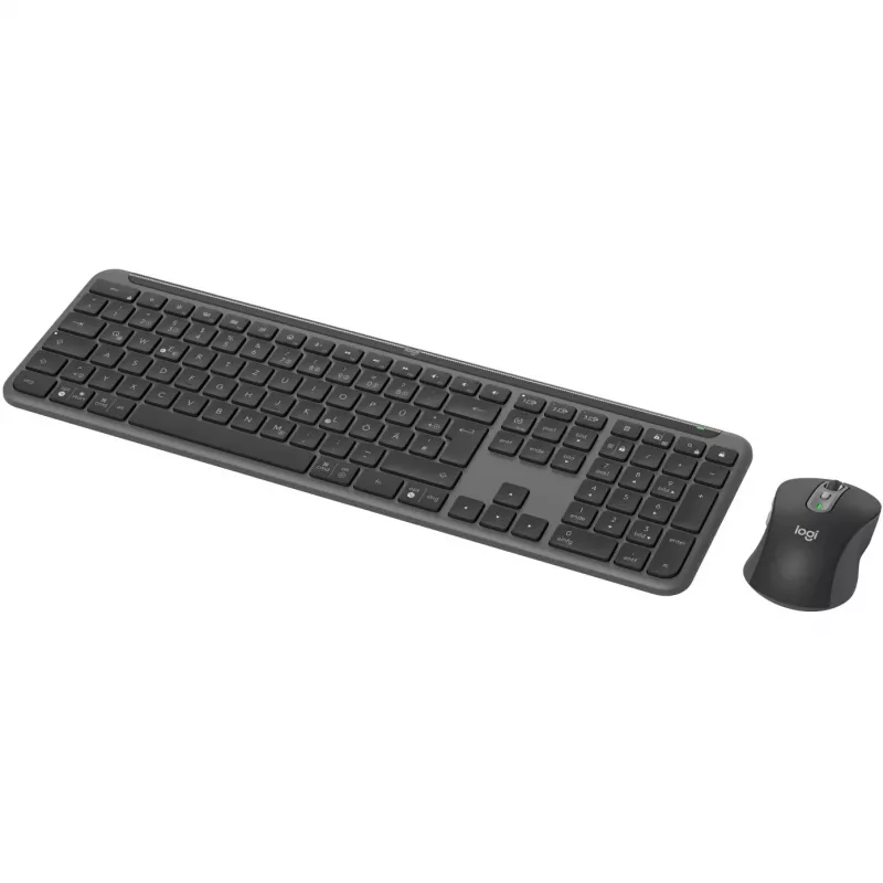 Logitech 920-012483 Tastatur Maus included Office RF Wireless + Bluetooth QWERTZ German Graphite