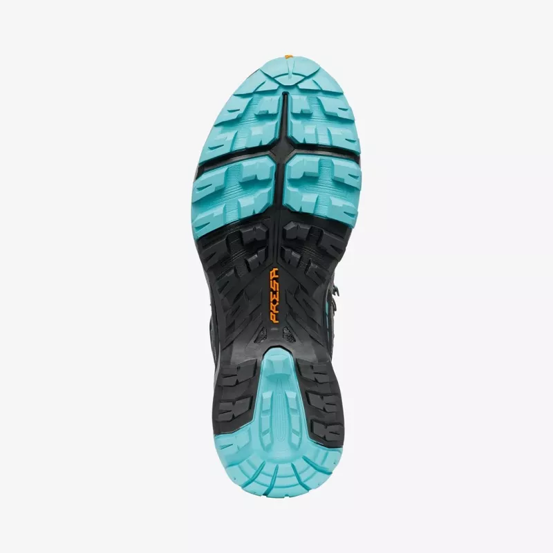 Scarpa Rush TRK GTX Woman Damen-Wanderschuhe, Größe 38, Midgray/Aqua