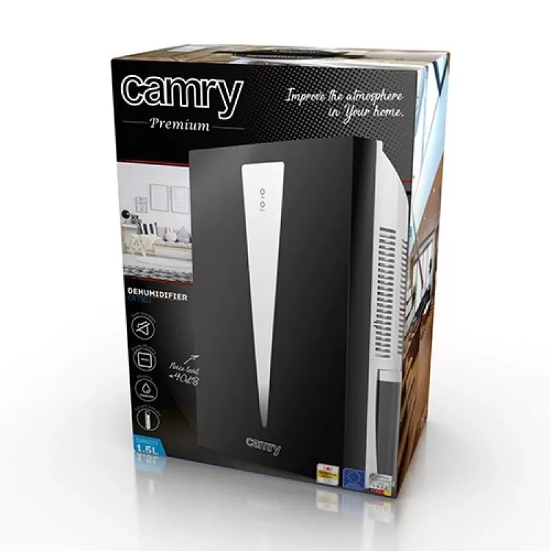CAMRY CR 7903 Luftentfeuchter 1,5 L 100 W Schwarz, Weiß