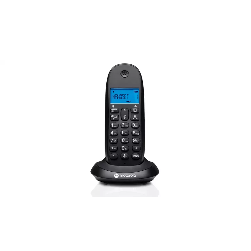 Motorola C1001CB+ DECT-Schnurlostelefon mit Anrufsperre, Anruferkennung, Freisprecheinrichtung, Schwarz
