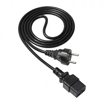 Akyga Server-Stromkabel CEE 7/7 auf IEC C19, 250 V, 1,8 m (AK-UP-01)
