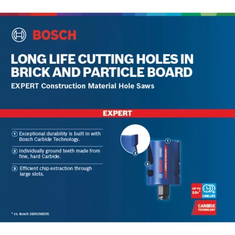 Bosch 2 608 900 490 Expert Construction Material Lochsägenset, 10-teilig, 20–64 mm
