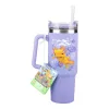 Paladone Minecraft violetter Isolierbecher mit Strohhalm, 900 ml