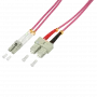 Logilink - Patchkabel - LC Multi-Mode (M) auf SC Multi-Mode (M) - 10 m - Glasfaser - 50/125 Mikrometer - OM4 - halogenfrei - heather violet (FP4LS10)