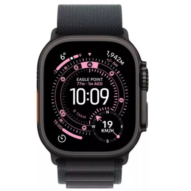 Smartwatch Apple Watch Ultra 3 GPS + Cellular 49mm Black Titanium Case mit Black Alpine Loop Large