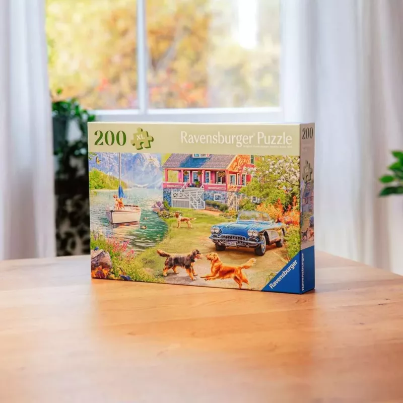 Puzzle Ravensburger Feel Well & Puzzle – Sommerhaus am See, 200 Teile