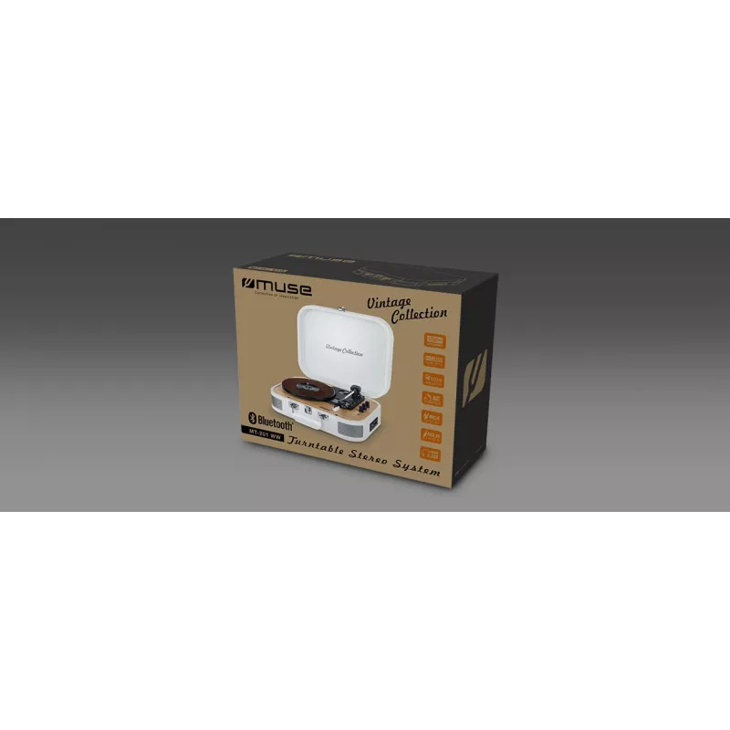 Muse | Turntable Stereo System | MT-201WW | Turntable Stereo System | USB-Anschluss | AUX-Eingang
