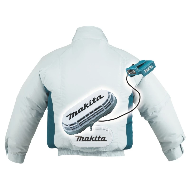 Makita | Akku-Belüftungsjacke, Weiß, L