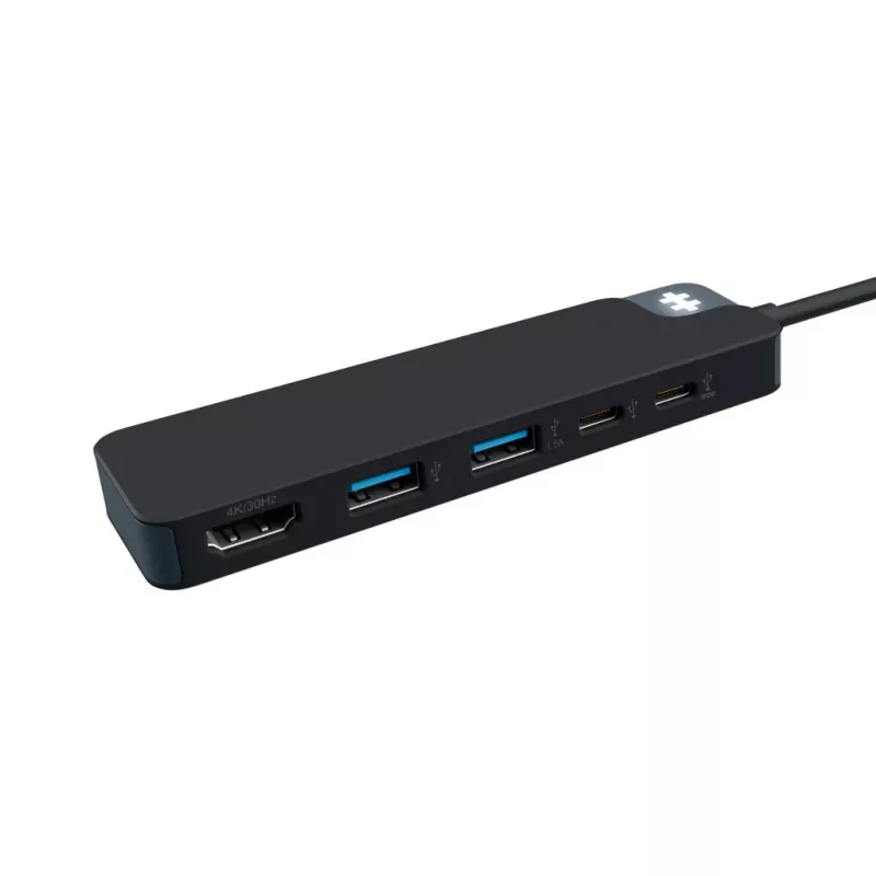 Hyper HyperDrive Flex HD4101BKGL 5-Port-USB-C-Hub (2x USB-A, 1x USB-C, 1x HDMI), schwarz