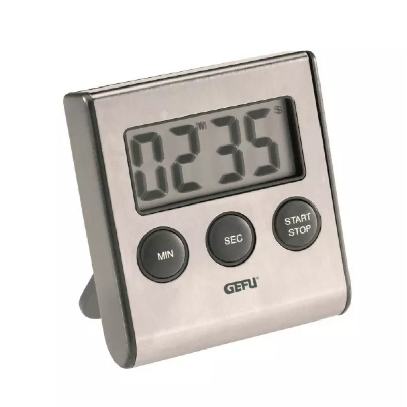 GEFU CONTARE Digitale Küchenuhr Schwarz, Edelstahl