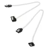 Corsair CC-8900279 Premium SATA-Kabel mit Sleeve, gewinkelt, 30 cm, Weiß, 2er-Pack