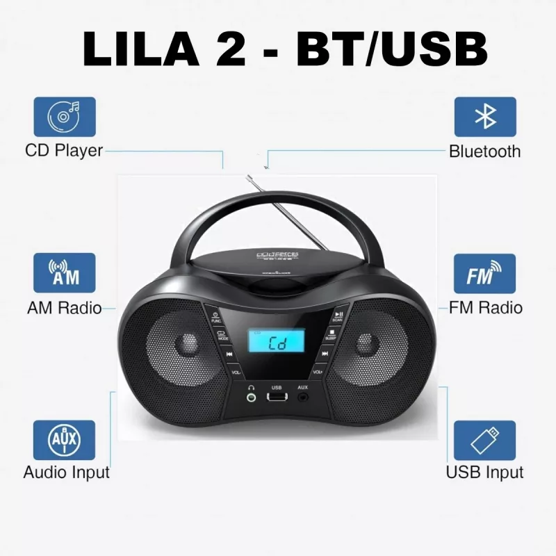 Radioplayer CD LILA2 USB/BT schwarz