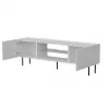TV-Schrank cama meble LUCCA 180x40x59 cm — weiße Spanplatten-Abdeckplatte, weißer Korpus
