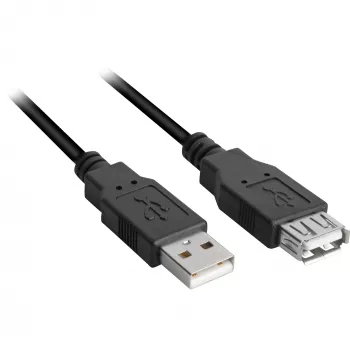 USB-Kabel Sharkoon USB 2.0 0,5 m Schwarz