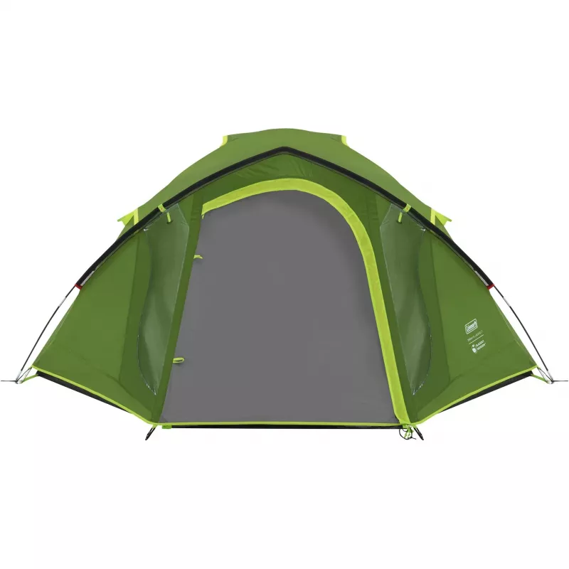 Coleman Dome Tent Darwin 4 Plus Blackout — 4-Personen-Tunnelzelt mit Vorraum, Dunkelgrün/Hellgrün