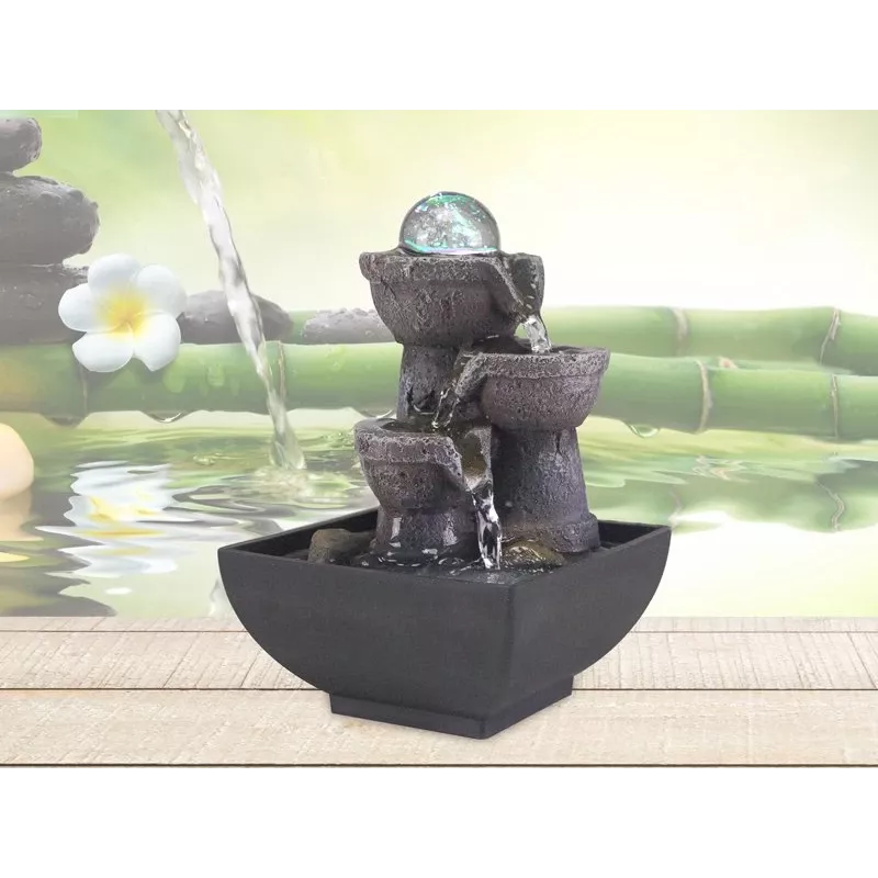 Beper P201UTP200 Zen-Wasserbrunnen Leuchtturm mit LED-Beleuchtung