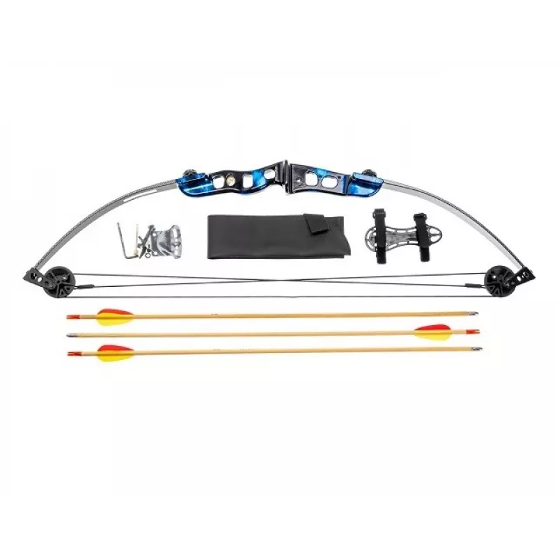 Poe Lang EK Firestar CO-014UCB3 Compoundbogen, 25 lbs, Carbonblau