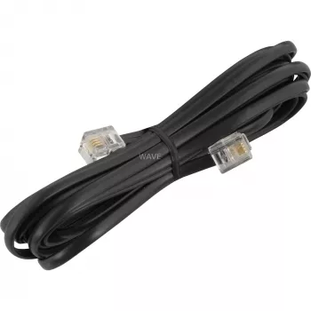 Modulares Telefonkabel Goobay 50317 RJ-11 RJ-11 3 m schwarz