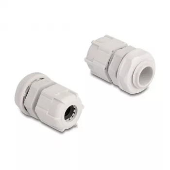 Kabelverschraubung M12 DELOCK grau Kunststoff 10er-Pack