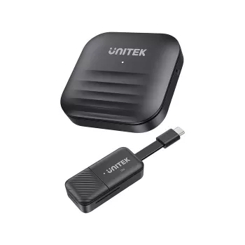 Unitek V1184A01 AV-Extender, kabelloser HDMI-Sender und -Empfänger, bis zu 50 m, schwarz