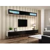 Cama Wohnzimmer-Schrankset VIGO 11 weiß/schwarz glänzend