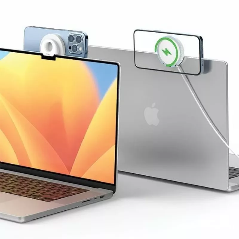 Induktiver MagSafe-Halter für MacBook weiß