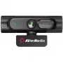AVerMedia PW315 Webcam Full HD 1080p 60 fps, 2 MP, 95° Weitwinkel, Stereomikrofon, USB, Schwarz