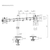Maclean Tischhalterung für 2 Monitore, VESA 75x75 und 100x100, 17-32, 2x 9kg, MC-754N