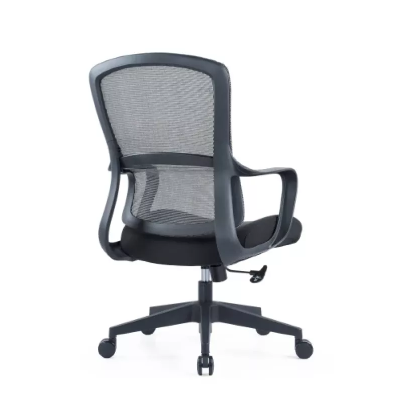 Up Up Darwin ergonomischer Bürostuhl Schwarz, Schwarzer Stoff + Graues Netz