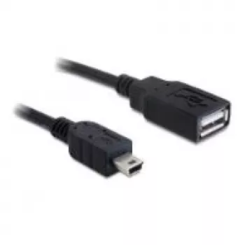 USB-Kabel DeLOCK 82905 USB 2.0 0,5 m USB A Mini-USB B Schwarz