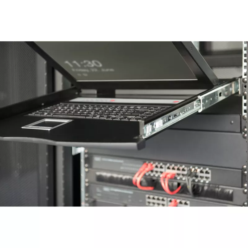 KVM-Konsole Digitus 19 Zoll HD LCD 16-Port VGA deutsche Tastatur
