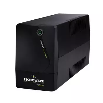 Unterbrechungsfreie Stromversorgung TECNOWARE Era Plus 1600 — Line-Interactive USV 1,6 kVA / 1120 W, 2 AC-Ausgänge, USB Typ-B, schwarz