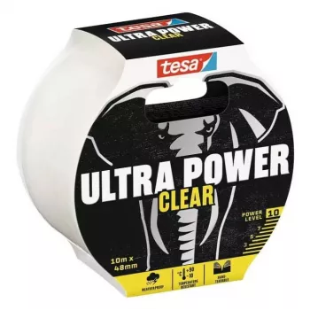 tesa Ultra Power Clear Repair Tape 56497-00000-00, Transparent, 10 m x 48 mm
