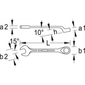 Ringschlüssel Gedore 6003930 Tiefe 110 mm Höhe 66 mm
