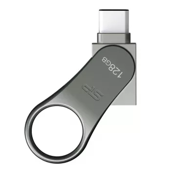 Silicon Power Mobile C80 128 GB USB-Stick, USB Typ-A / USB Typ-C, USB 3.0 (3.1 Gen 1), Titan