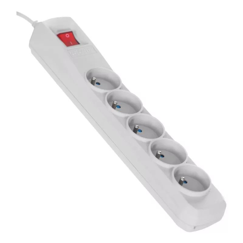 Activejet graue Steckdosenleiste mit Kabel ACJ COMBO 5G/5M/BEZP. AUT/S