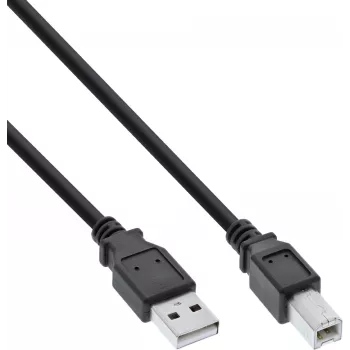 InLine USB 2.0 Kabel A auf B, Schwarz, 70 Stück Bulk Pack (B-34502X)