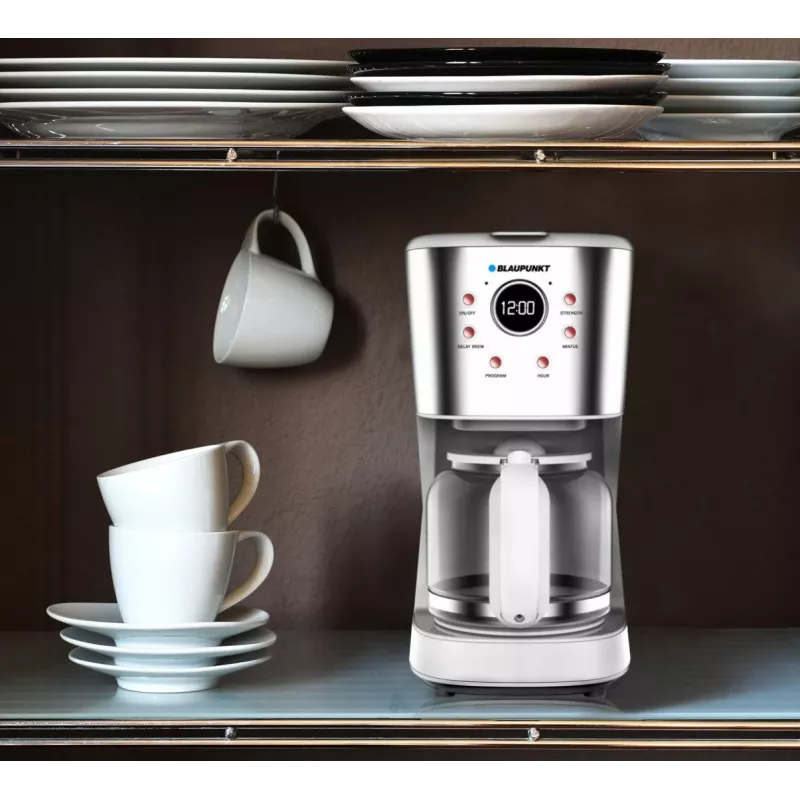 Blaupunkt CMD802WH Display 1,5 l silberne Filterkaffeemaschine
