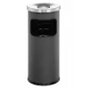 Durable 3332-58 Runder Aschen-/Abfalleimer, 17 L, Aluminium/Metall, Anthrazit