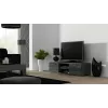 TV-Ständer cama meble SOHO 140 — 1400×430×370 mm, graue Oberseite (Spanplatte), grauer Rahmen