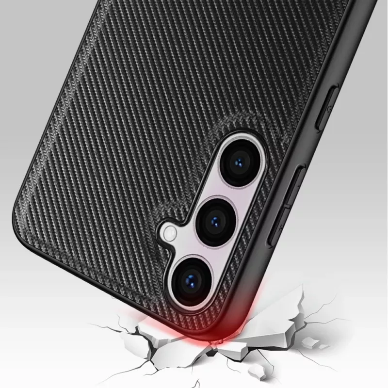 nevox StyleShell NYLO 2469 Handyhülle für Samsung Galaxy S25+, Polycarbonat/TPU/Nylon, Schwarz
