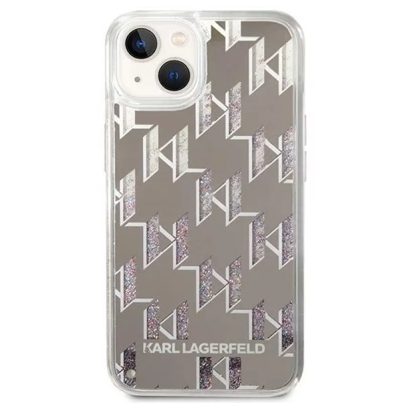 Karl Lagerfeld KLHCP14MLMNMS iPhone 14 Plus 6.7 Hardcase Silber / Silber Liquid Glitter Monogram