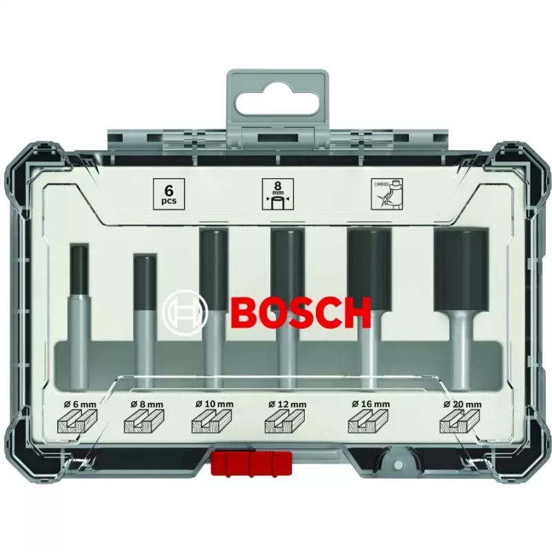 Bosch 2607017466 Nutfräser-Set, 6-teilig