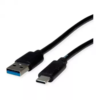 ROLINE RM USB 3.2 Gen 1 Kabel, A-C, ST/ST, schwarz, 0,5 m
