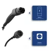 AKYGA AK-SC-E28 Typ-2-auf-Schuko-Adapterkabel für EV-Ladegeräte 16A 0,3m Schwarz