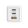 SAVIO LA-07 GaN 65W Netzteil, USB, QC4.0+, PD 3.0, Weiß