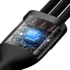 USB-Kabel Baseus SUP0003351 1,2 m USB A USB C/Micro USB-A/Lightning Schwarz