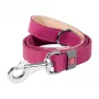 WAUDOG Hundeleine aus Naturleder, 20 mm breit, 122 cm lang, pink